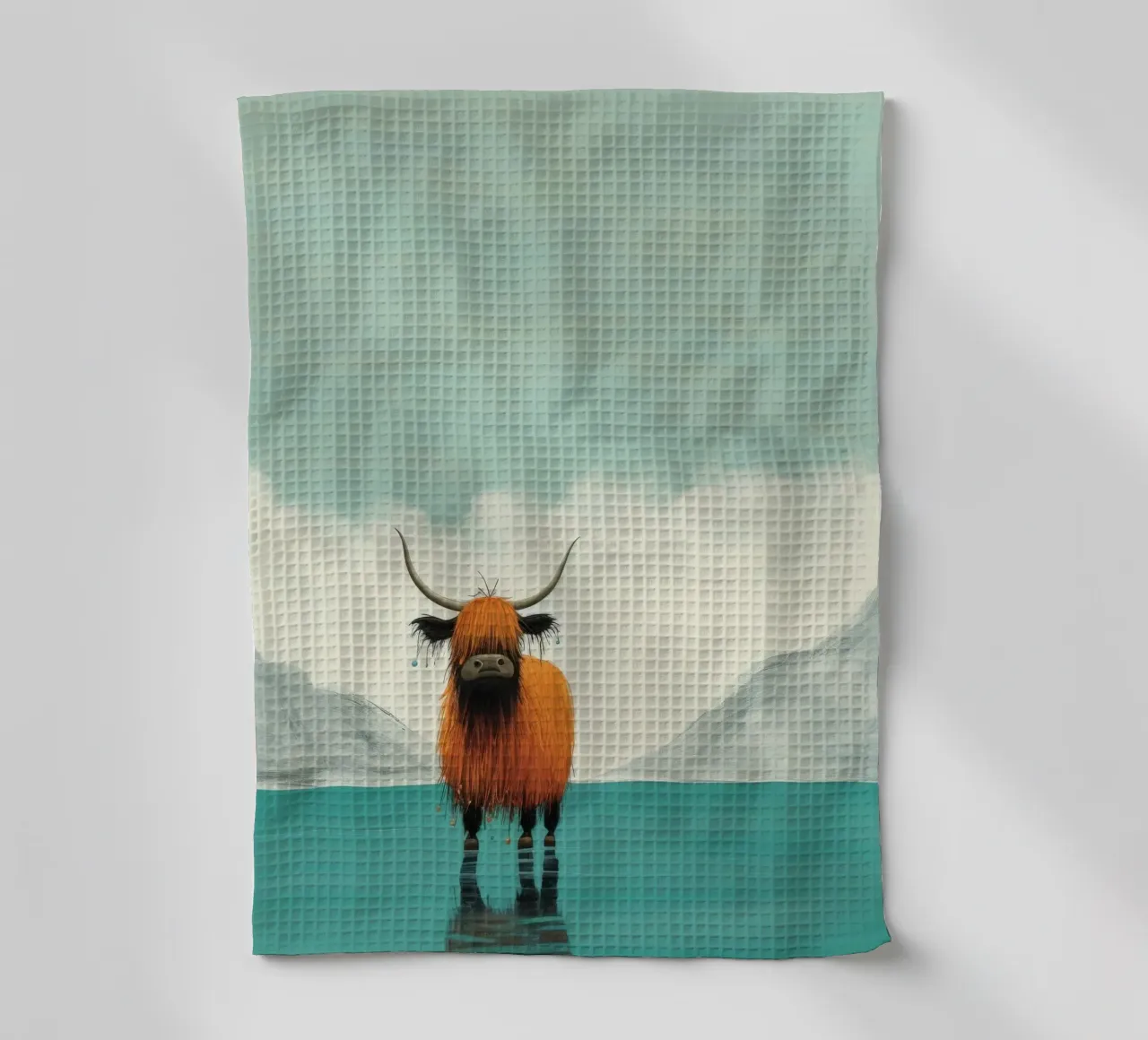 Minimum Yak 1 torchon de Minimal Animal Art