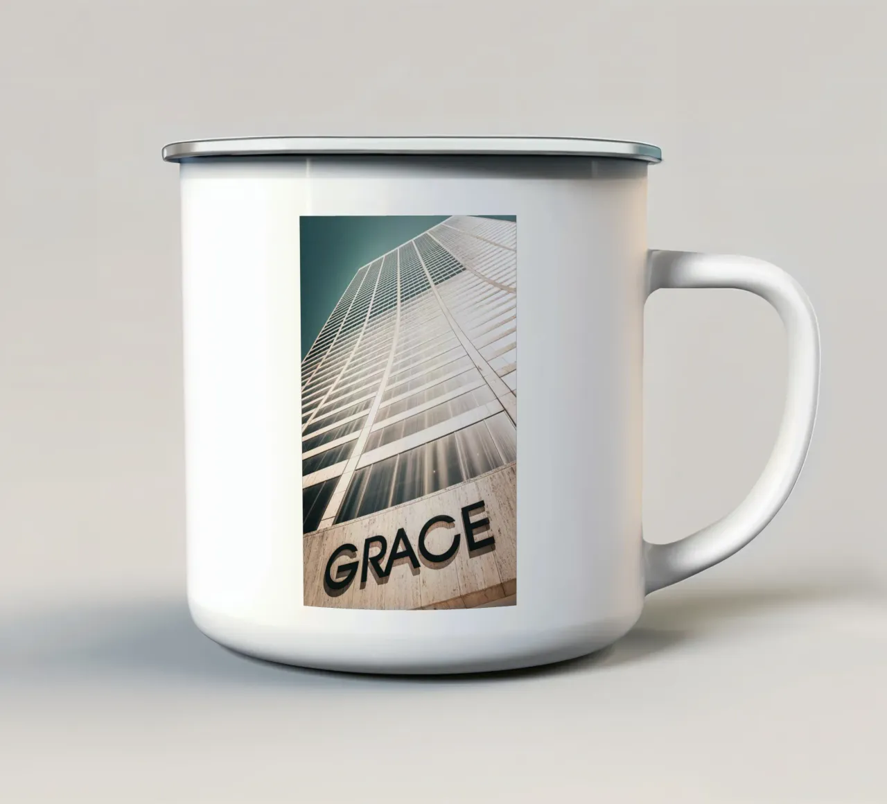 New York tazza in smalto da Flo Klein