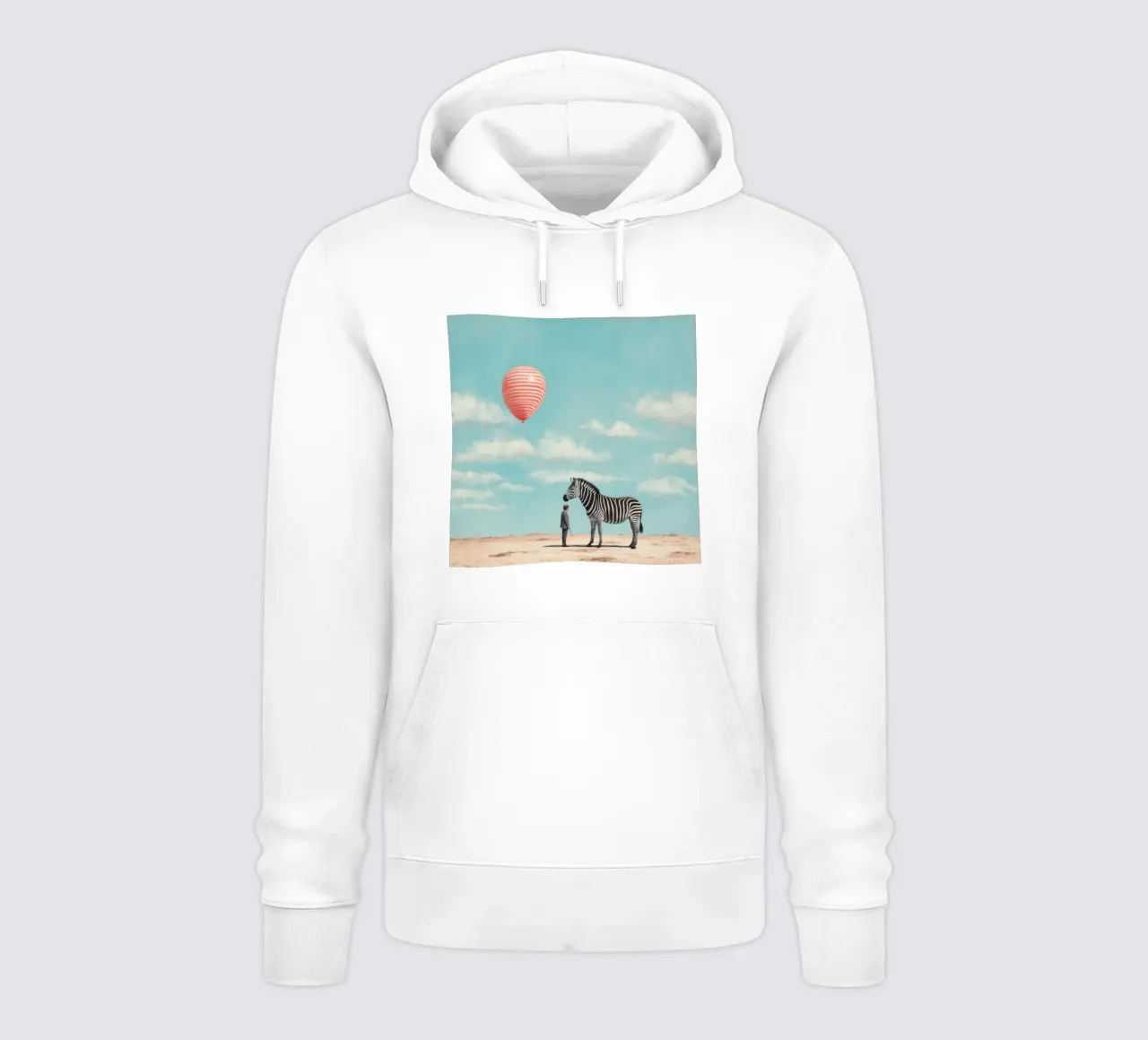 Cebra mínima 2 sudadera con capucha de Minimal Animal Art