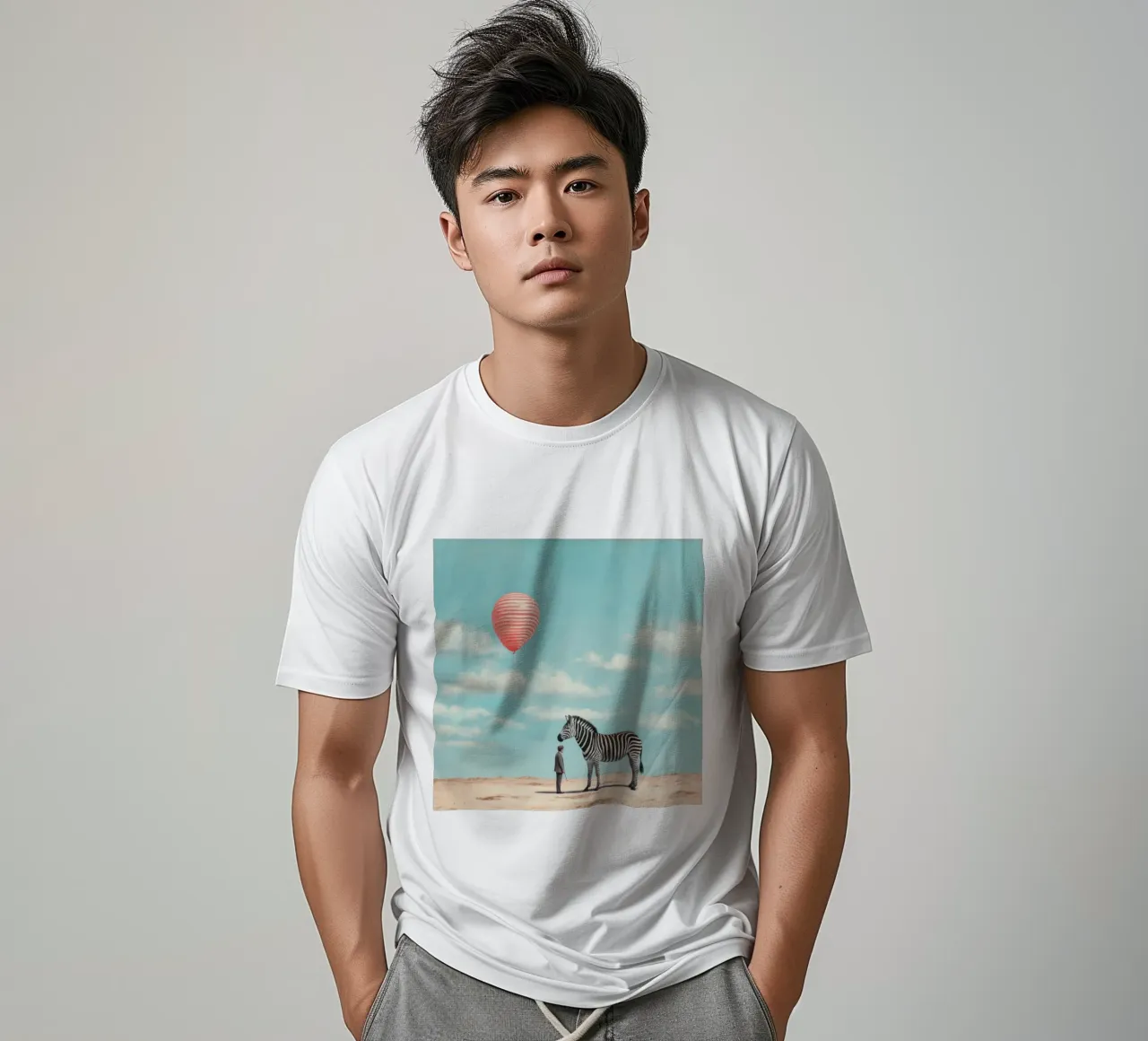 Zebra minimale 2 t-shirt da Minimal Animal Art