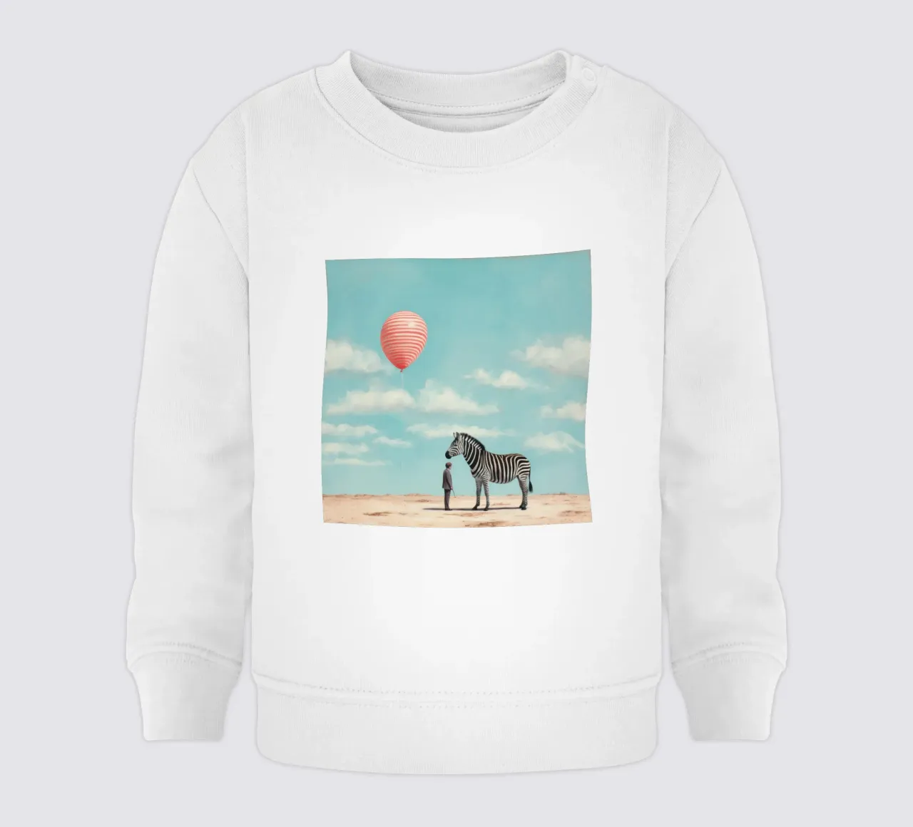 Zebra minimale felpa neonato da Minimal Animal Art