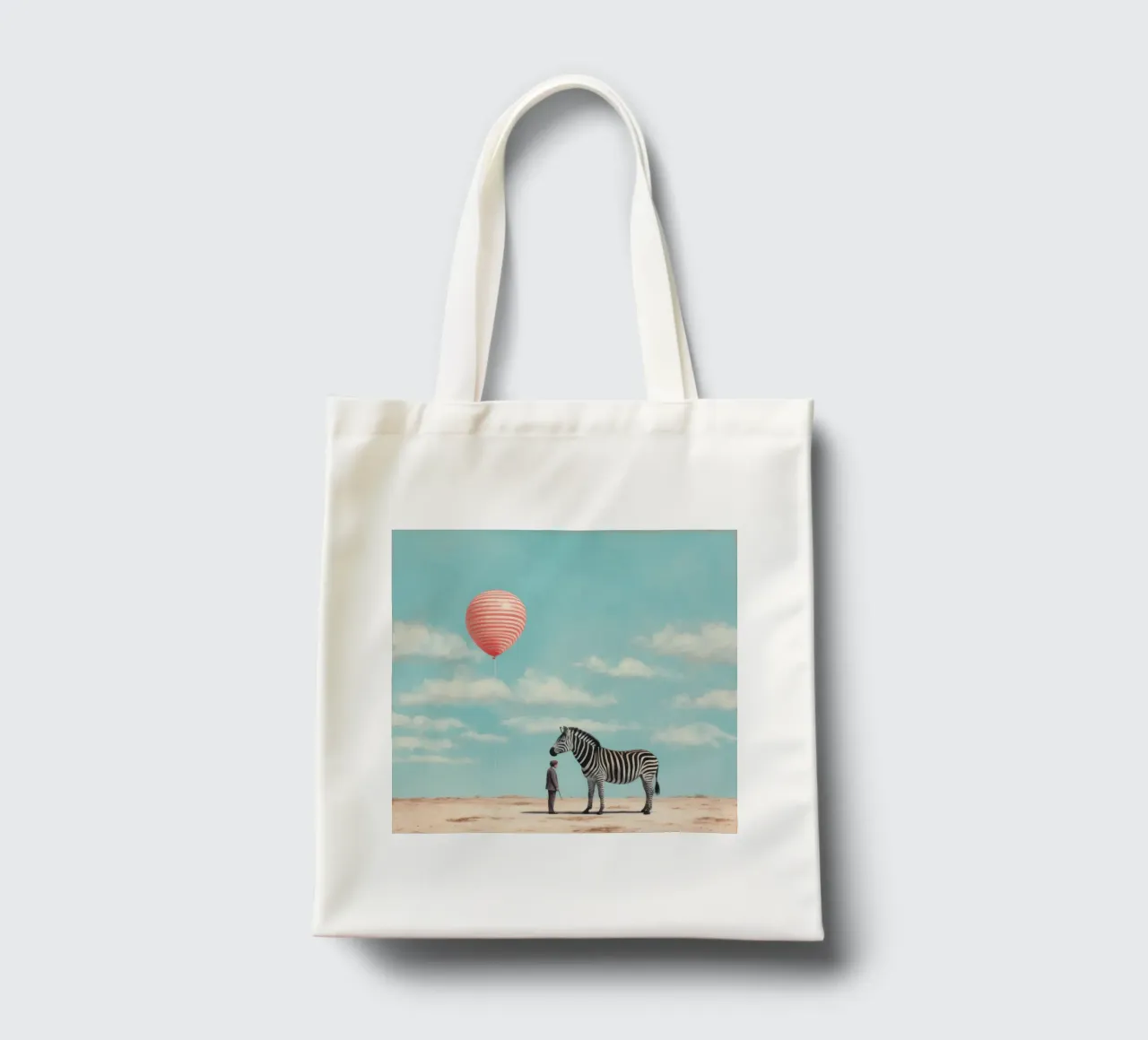 Zebra minimale 2 borsa in juta da Minimal Animal Art