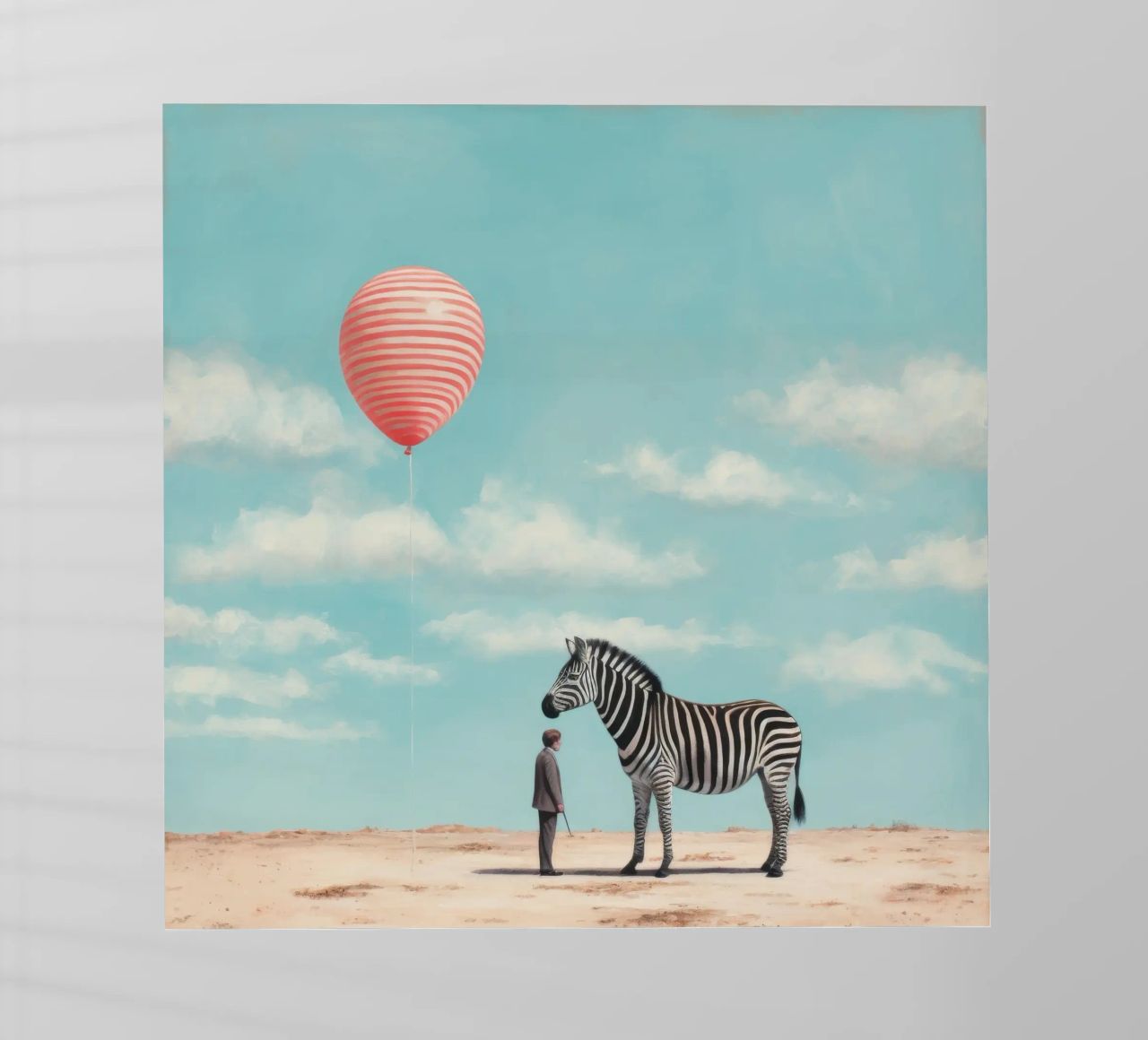 Zebra minimale 2 pellicola backlit da Minimal Animal Art
