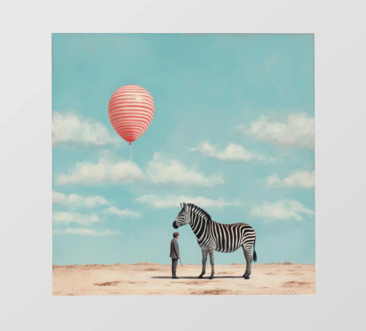Zebra minimale 2 pellicola backlit da Minimal Animal Art