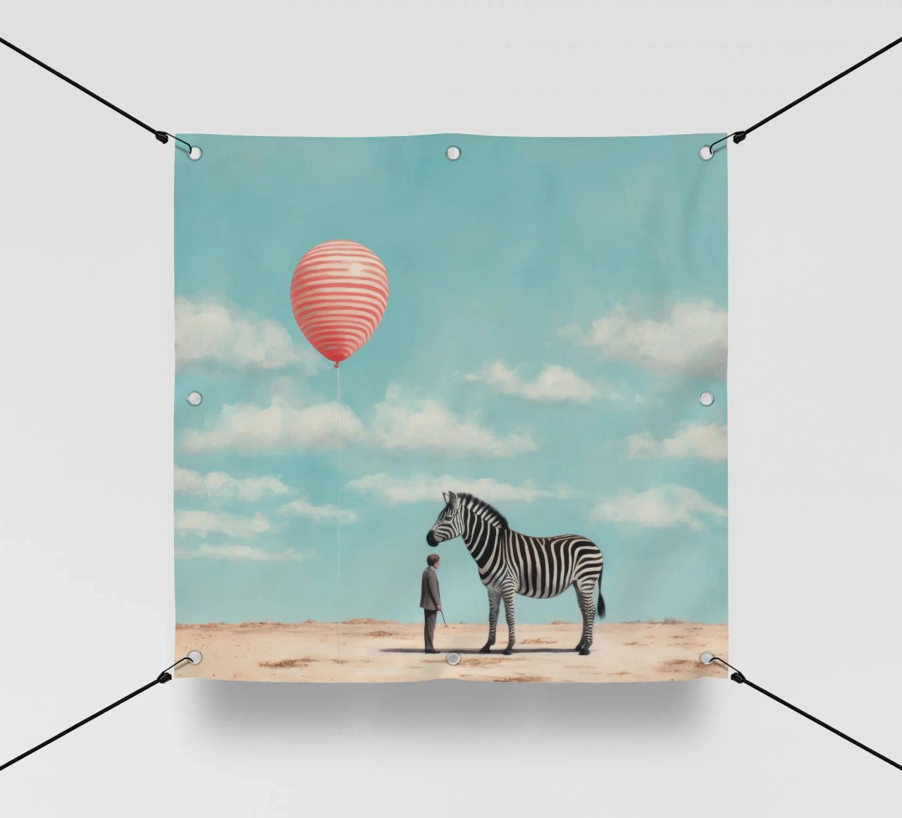 Zebra minimale 2 telo in pvc da Minimal Animal Art