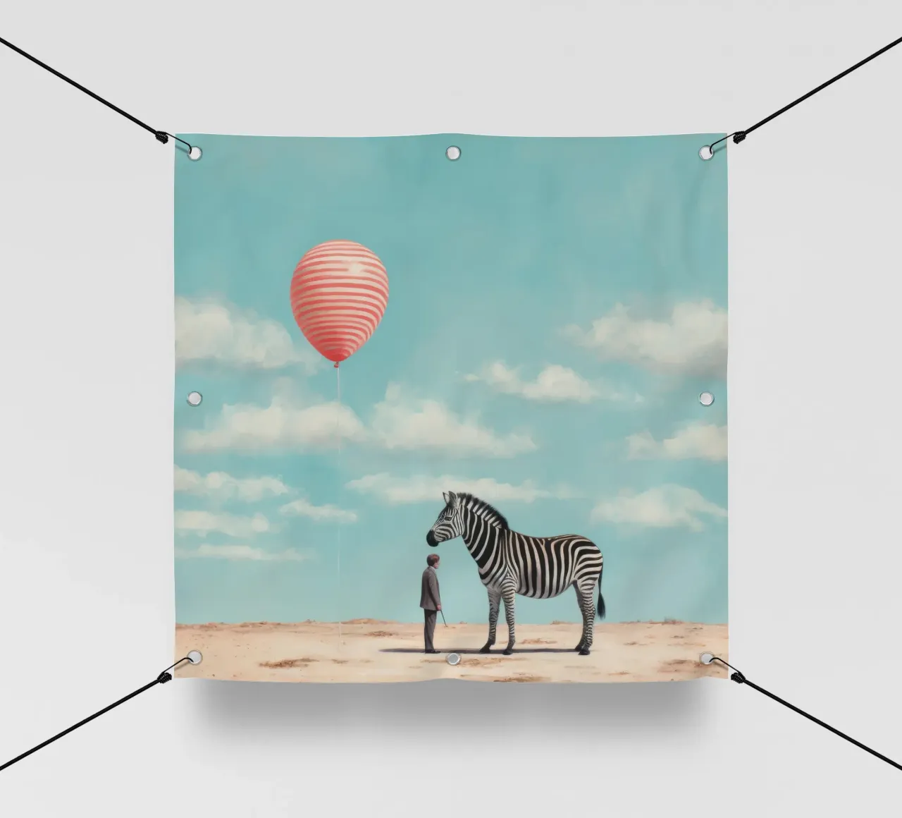 Zebra minimale 2 telo in pvc da Minimal Animal Art