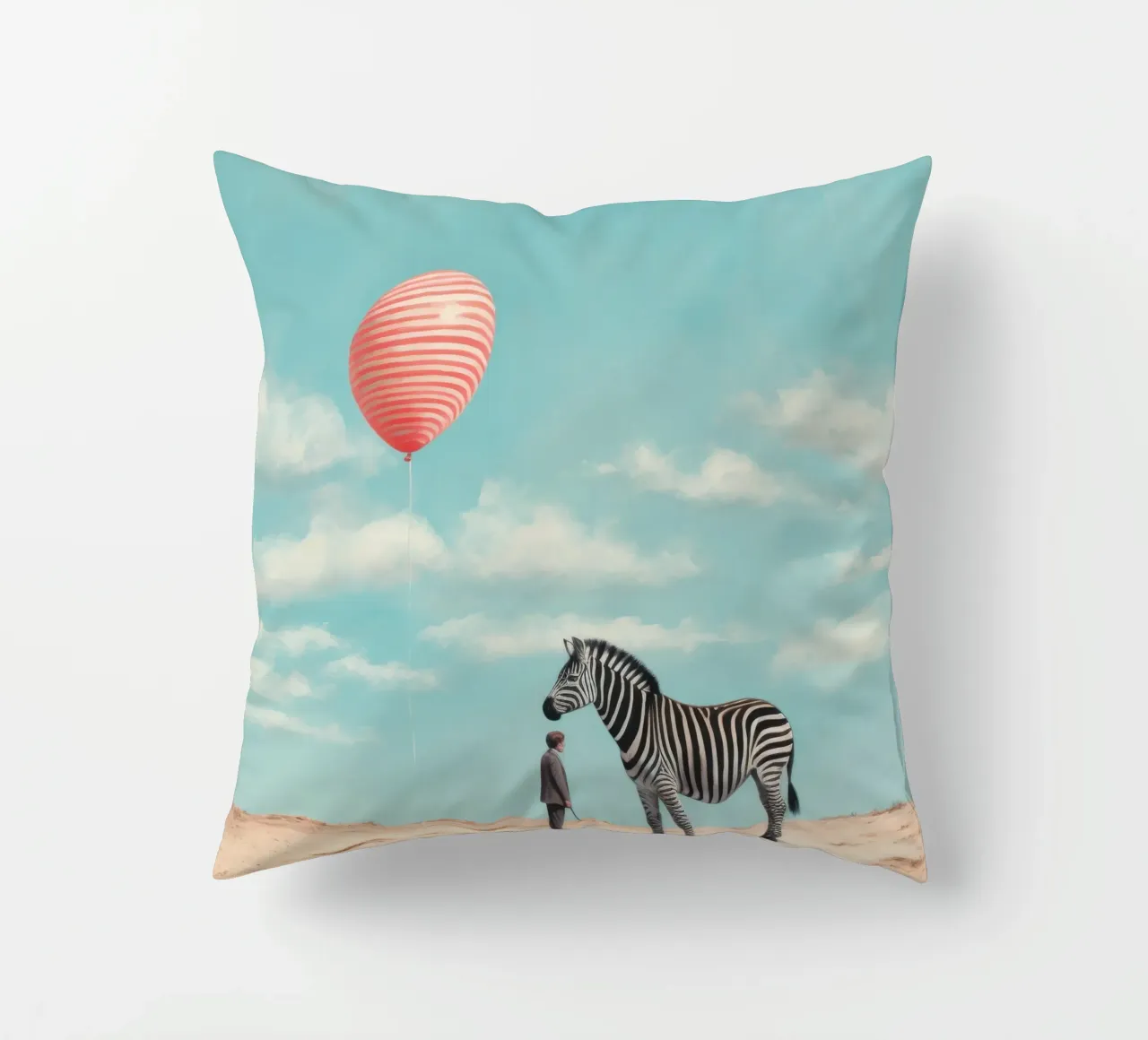 Zebra minimale 2 cuscino da Minimal Animal Art