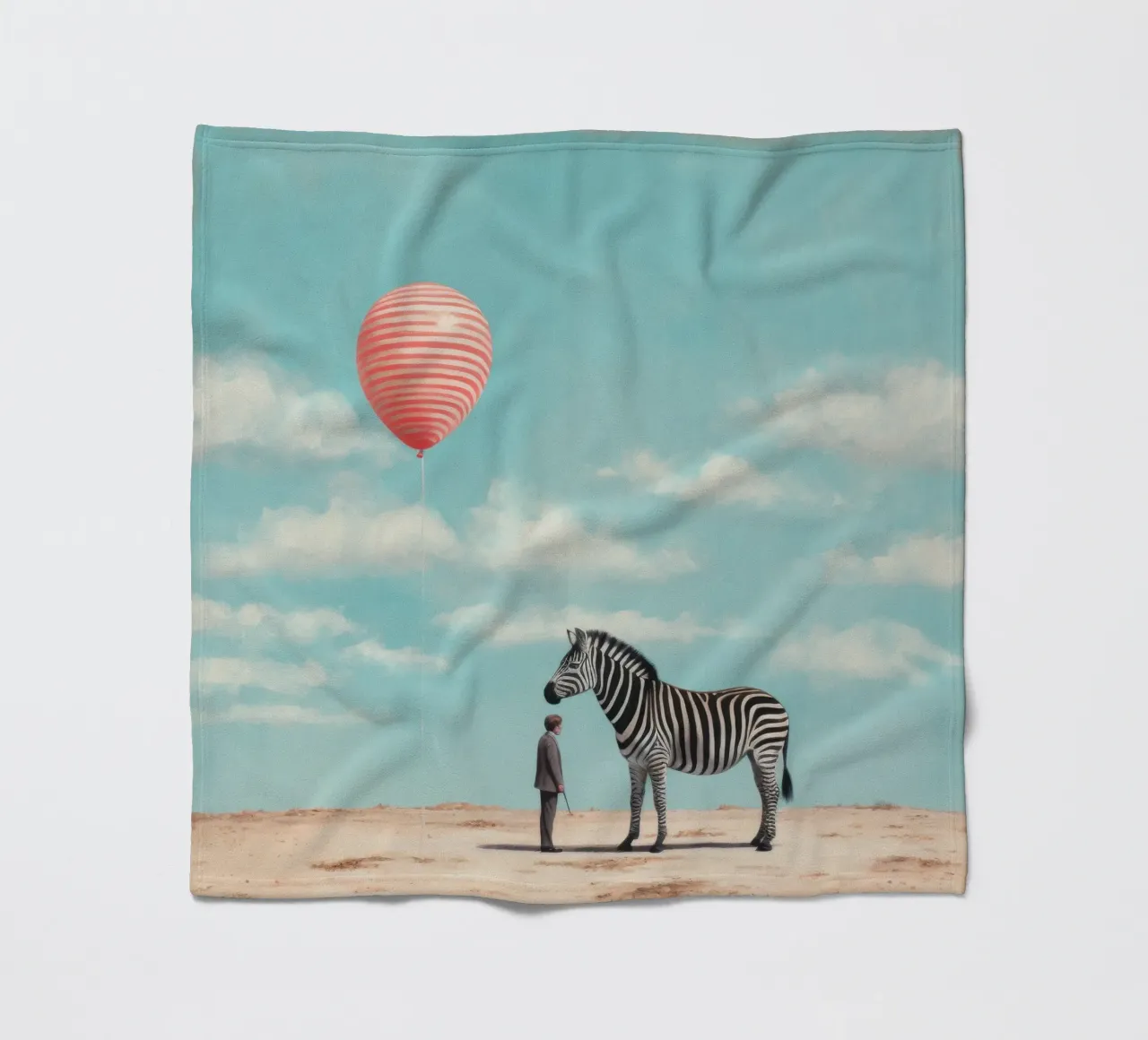 Zebra minimale 2 coperta in pile da Minimal Animal Art