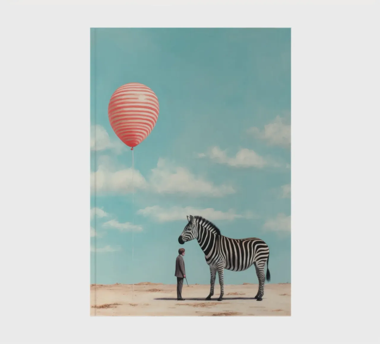 Minimal Zebra 2 notebook by Minimal Animal Art