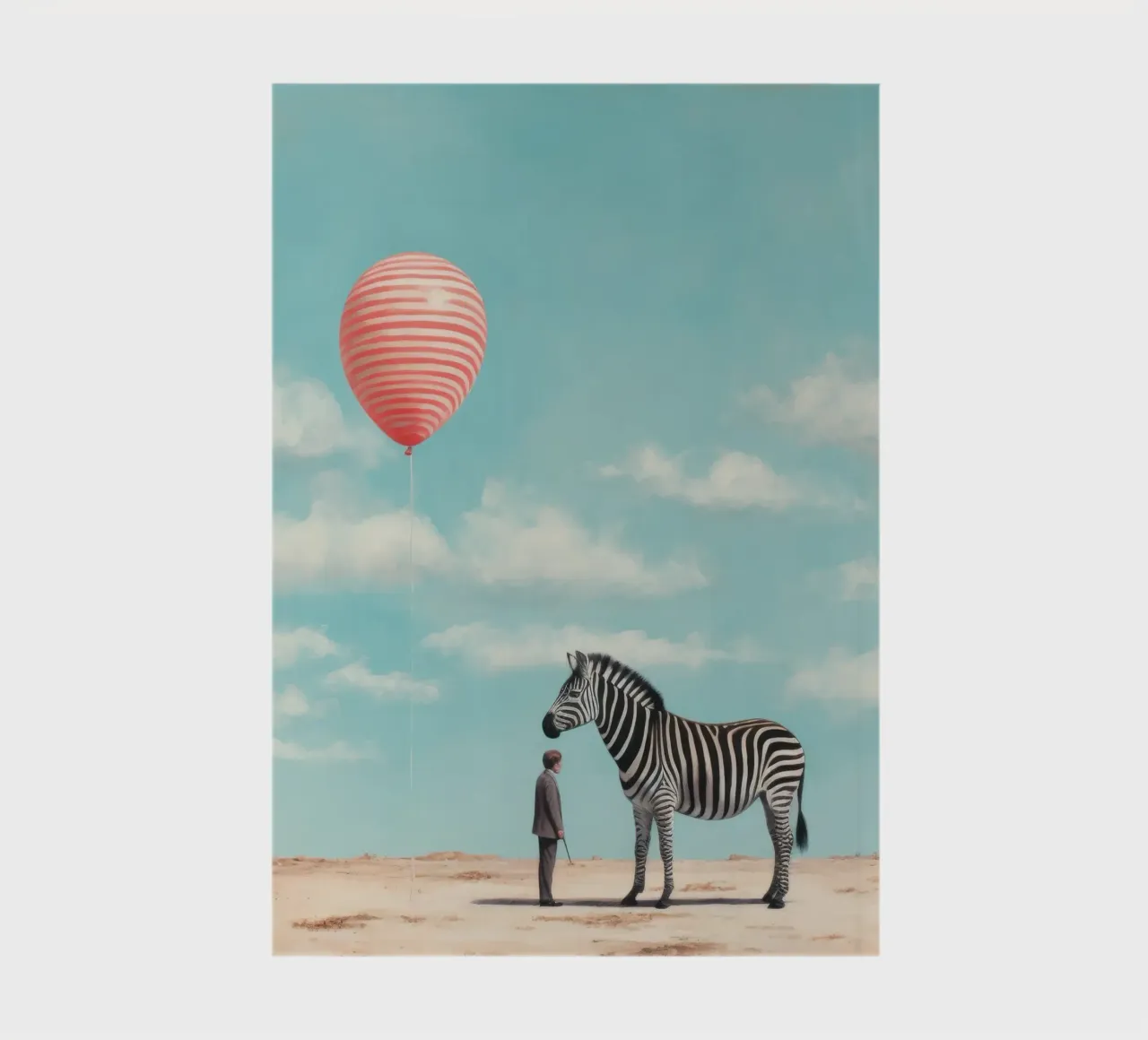 Minimal Zebra 2 notebook by Minimal Animal Art