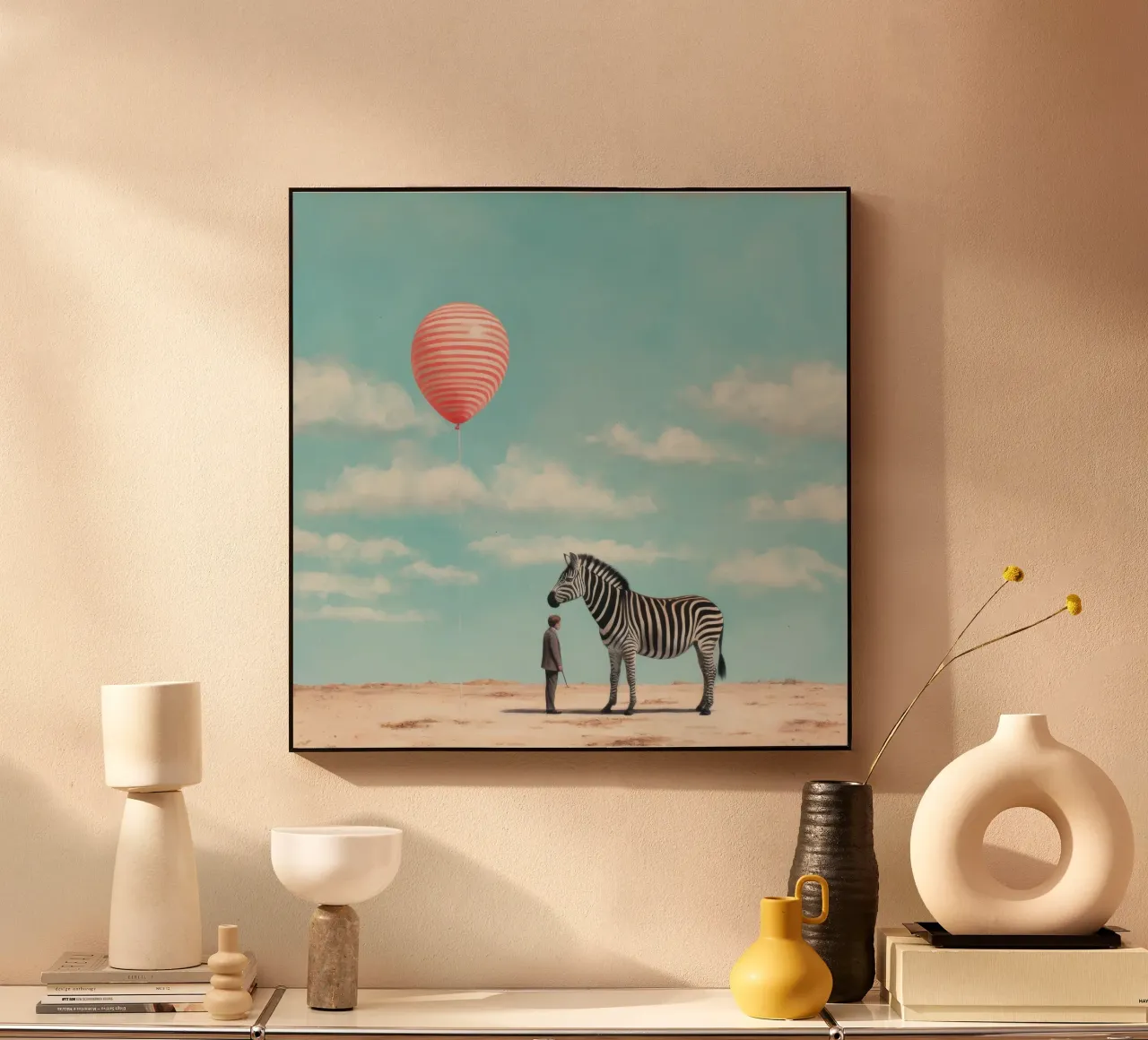 Zebra minimale plexiglass da Minimal Animal Art