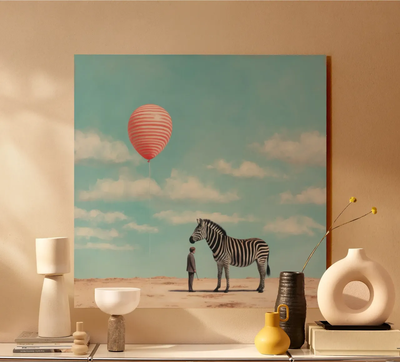 Zebra minimale 2 plexiglass da Minimal Animal Art
