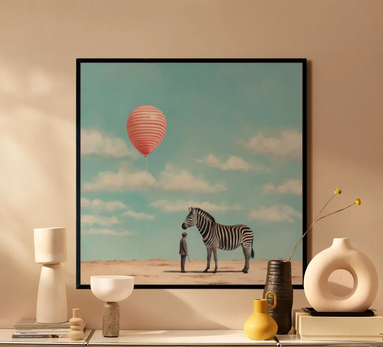 Zebra minimale 2 poster da Minimal Animal Art