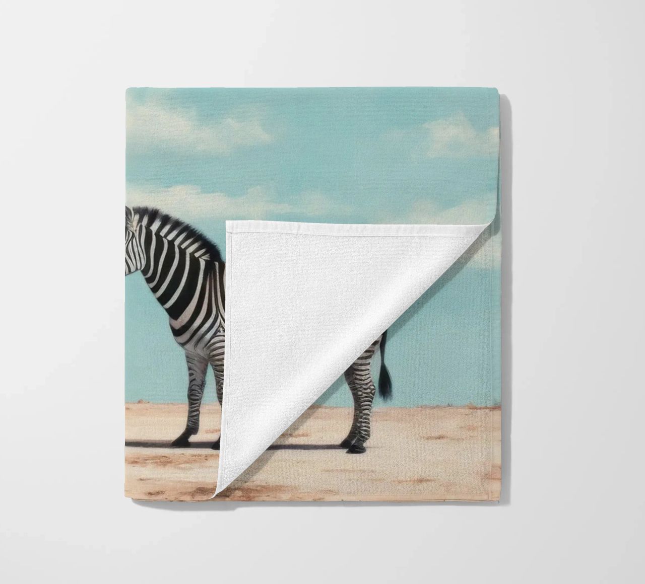 Zebra minimale 2 telo mare da Minimal Animal Art