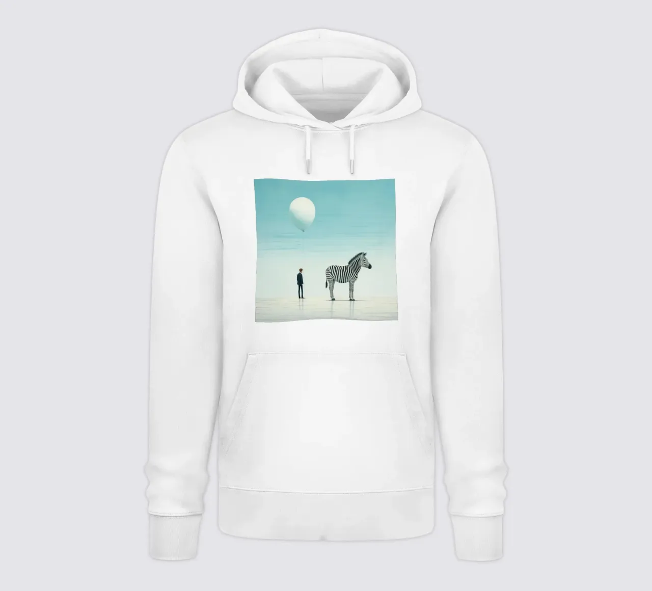 Zebra minimale felpa con cappuccio da Minimal Animal Art
