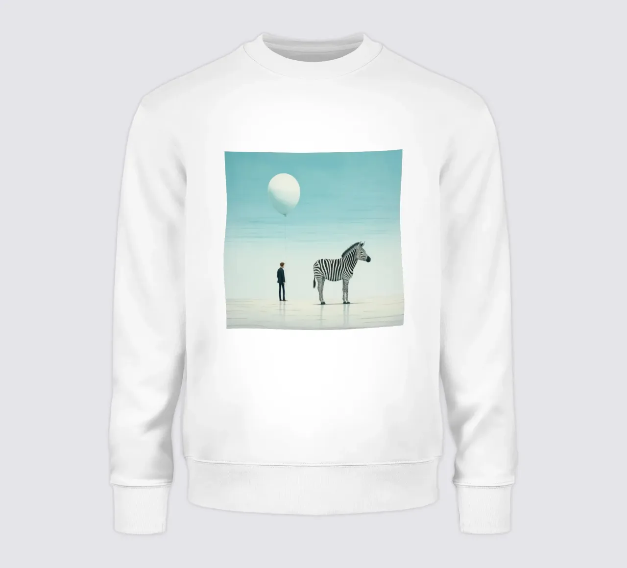 Minimal Zebra 3 sweatshirt by Minimal Animal Art