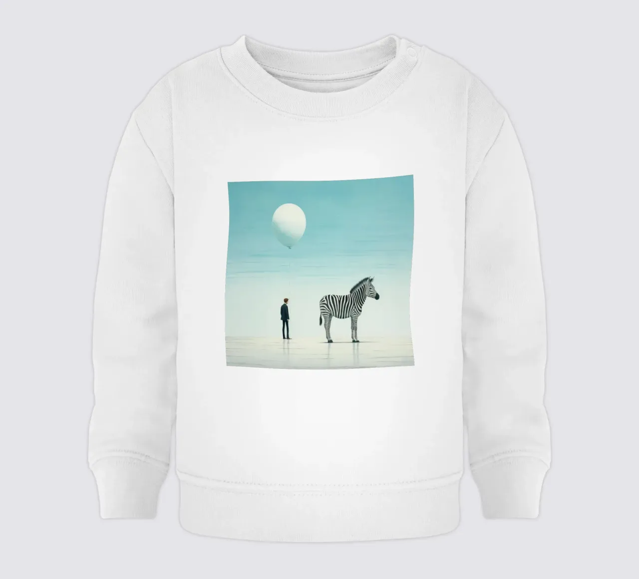Zèbre minimal 3 sweat pour bébé de Minimal Animal Art