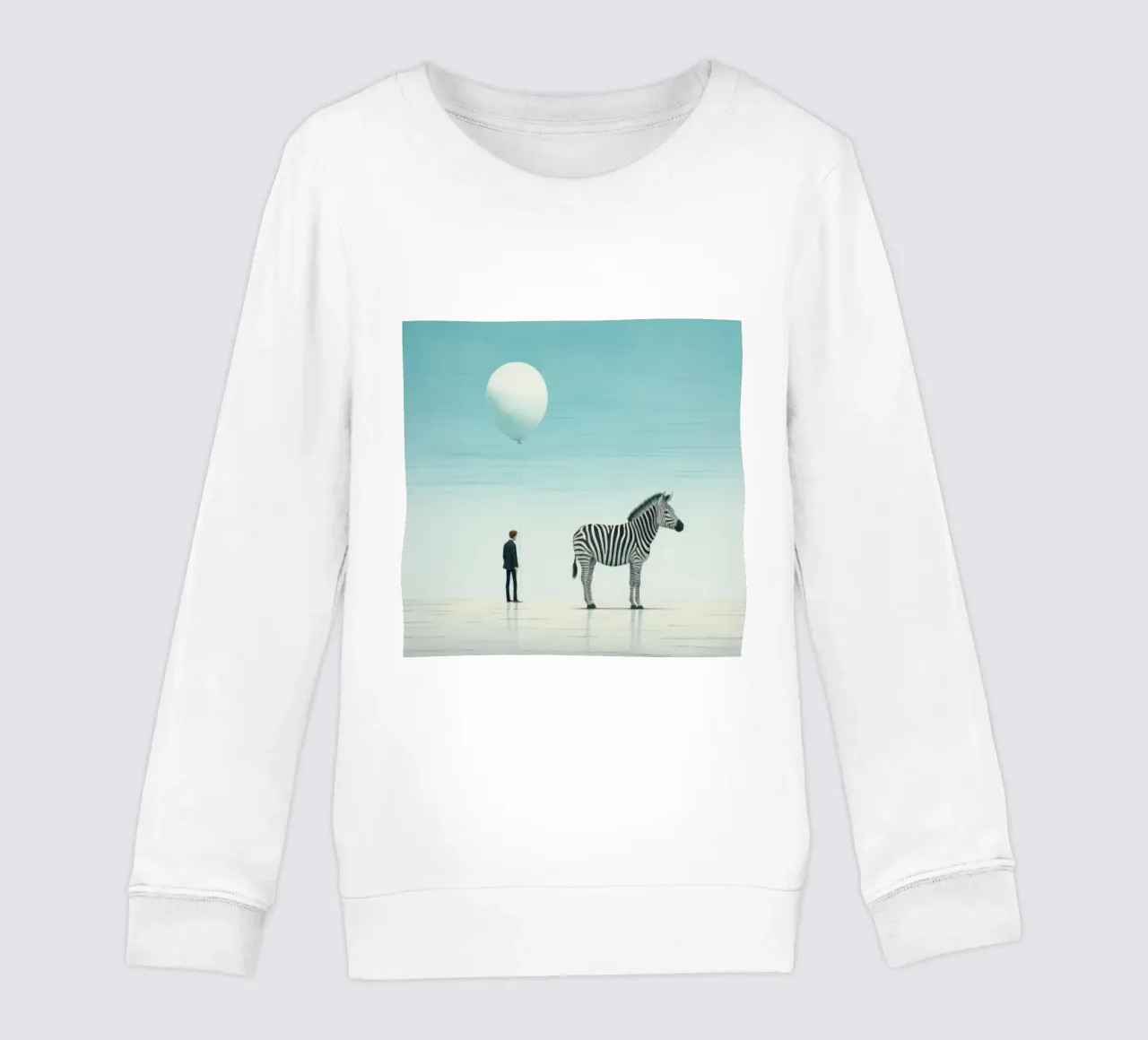 Zebra minimale 3 felpa bambino da Minimal Animal Art