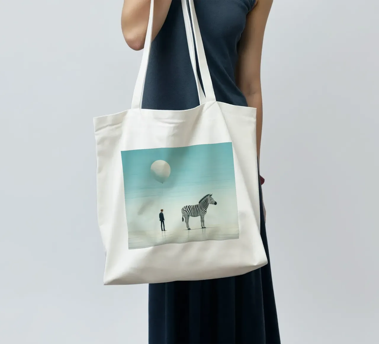 Zebra minimale 3 borsa in juta da Minimal Animal Art