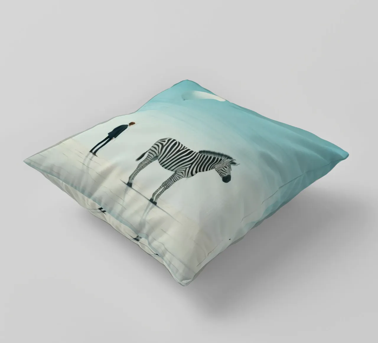 Zebra minimale cuscino da Minimal Animal Art