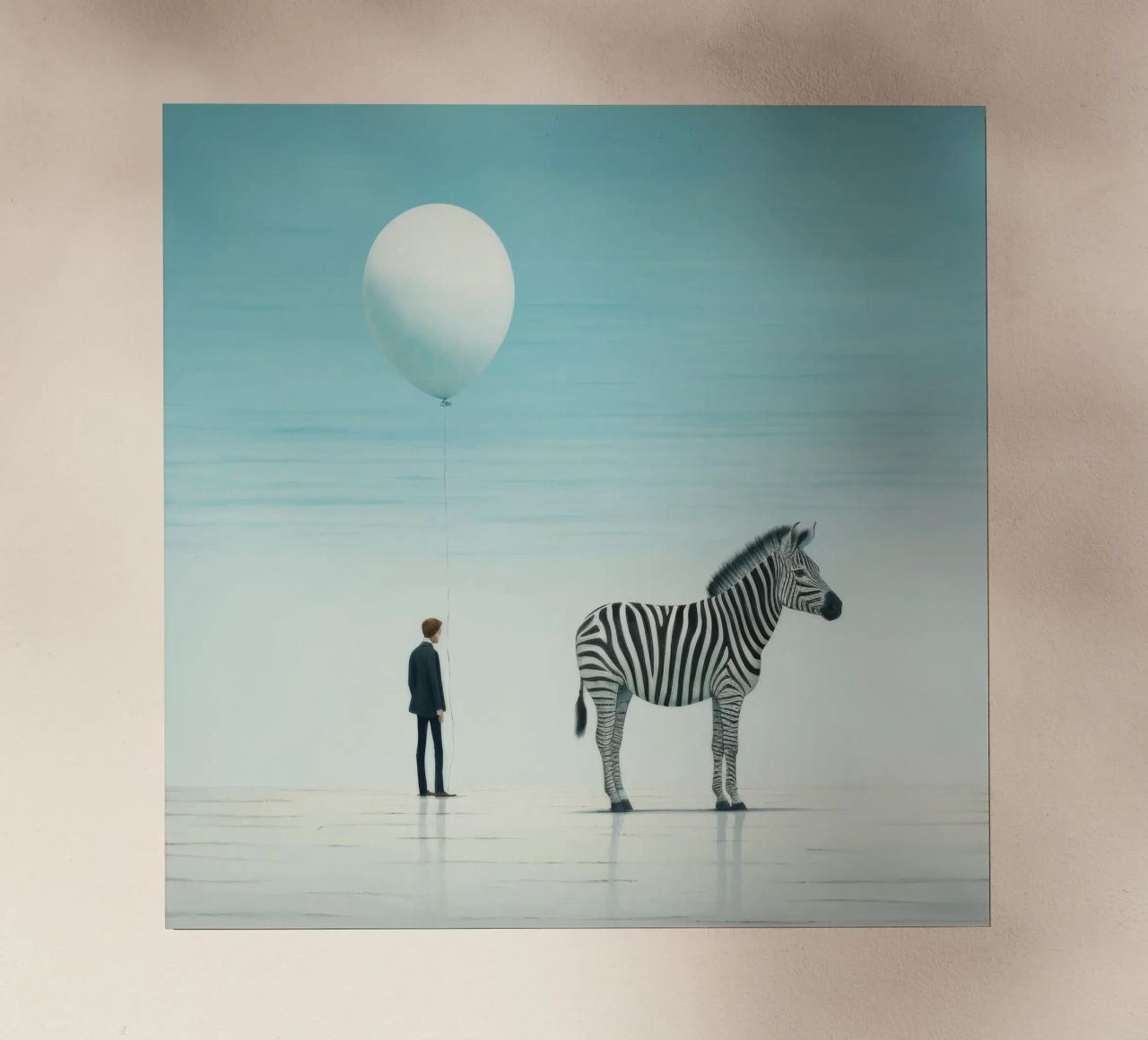 Zebra minimale 3 pellicola backlit da Minimal Animal Art