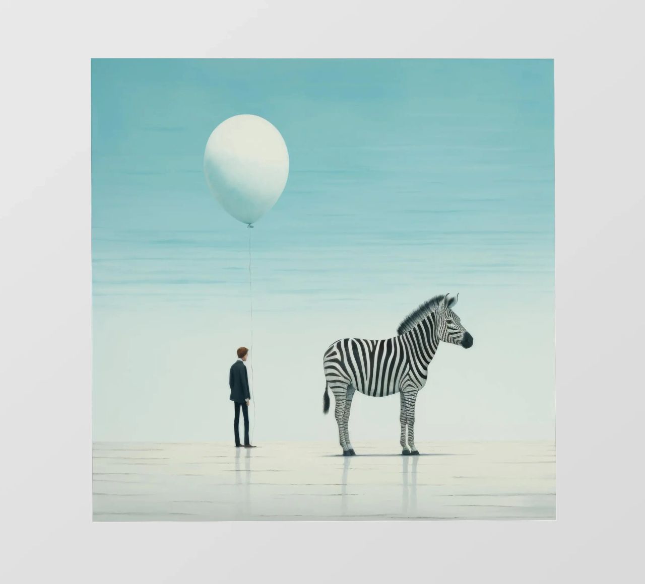 Zebra minimale 3 pellicola backlit da Minimal Animal Art