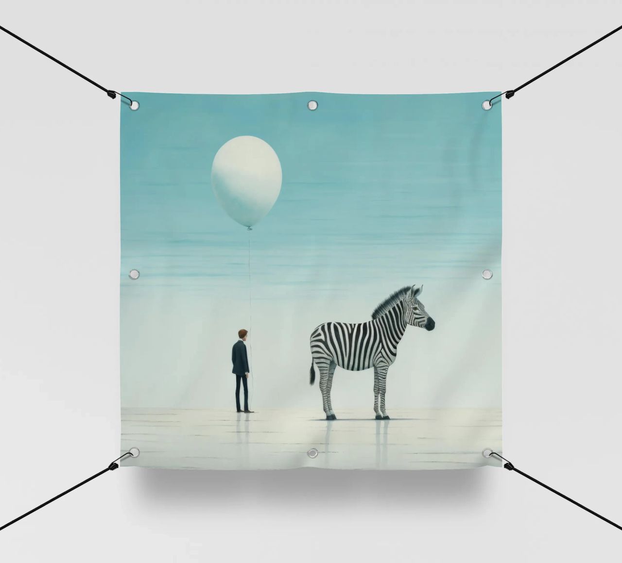 Zebra minimale 3 telo in pvc da Minimal Animal Art