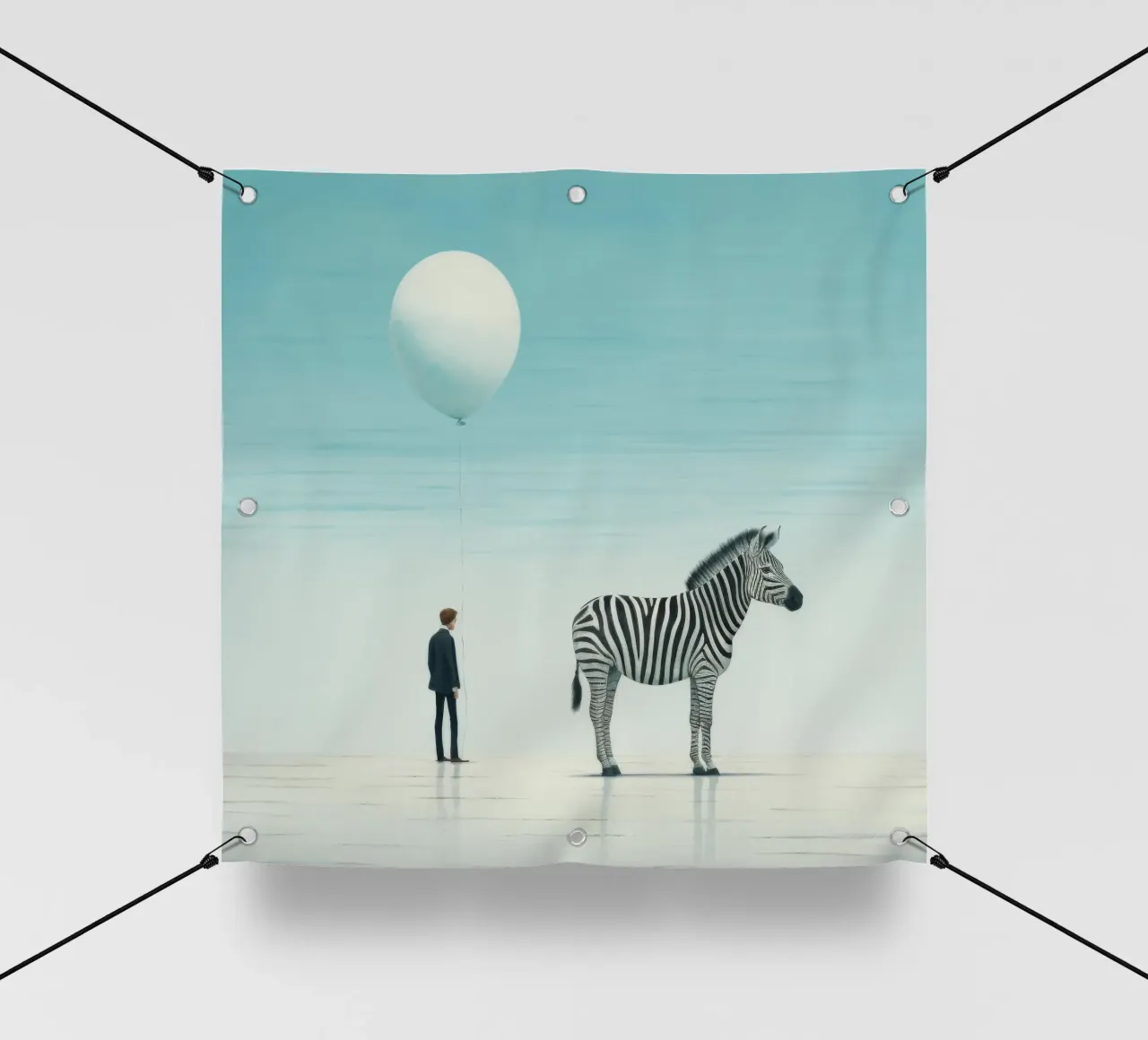 Minimal Zebra 3 lonas publicitarias de Minimal Animal Art