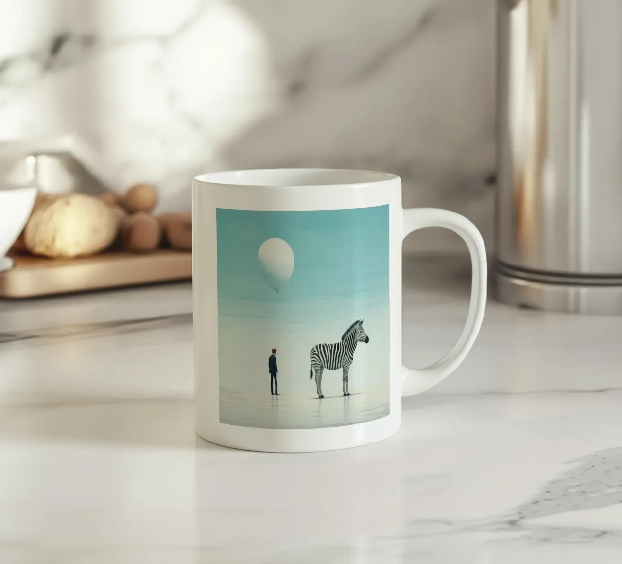 Minimal Zebra 3 ceramic mug by Minimal Animal Art