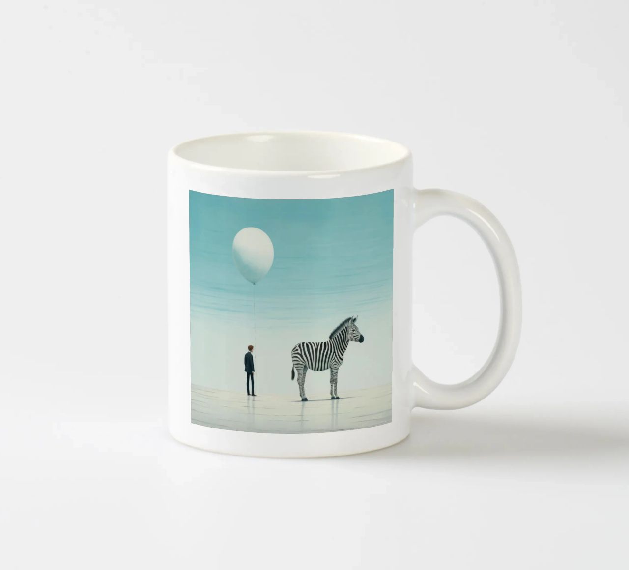 Zebra minimale 3 tazza in ceramica da Minimal Animal Art