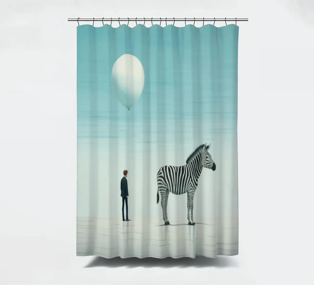 Zebra minimale 3 tenda da doccia da Minimal Animal Art