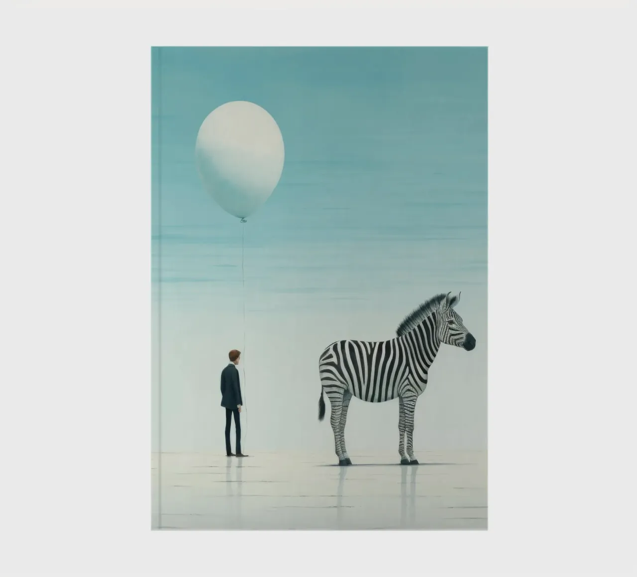 Minimal Zebra 3 notebook by Minimal Animal Art