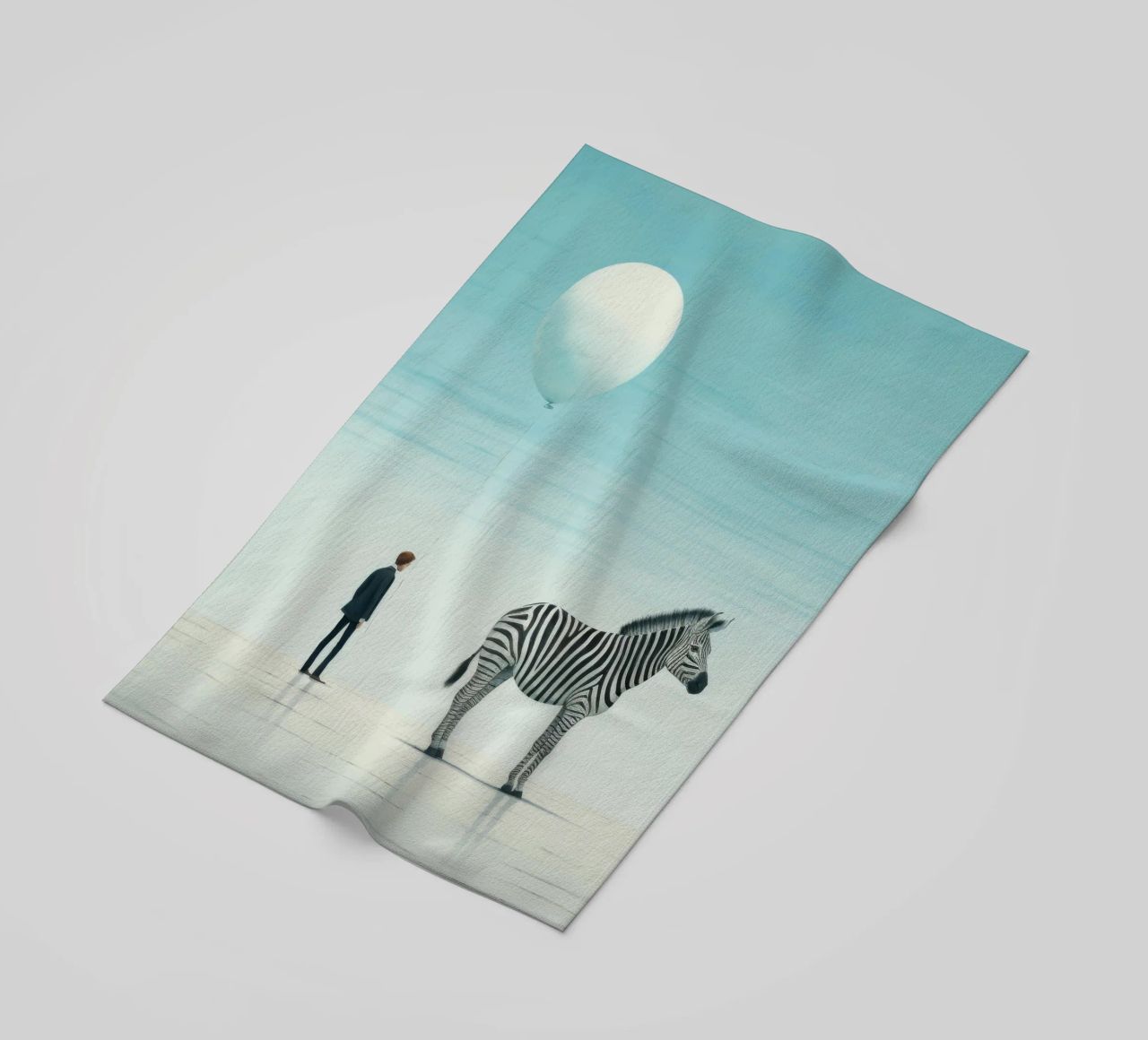Zebra minimale 3 telo mare da Minimal Animal Art
