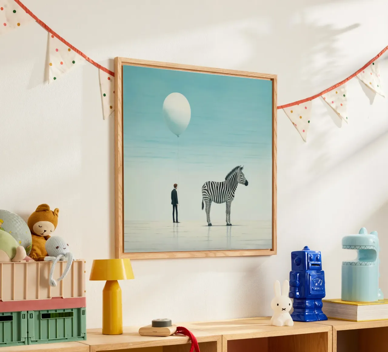 Zebra minimale plexiglass da Minimal Animal Art