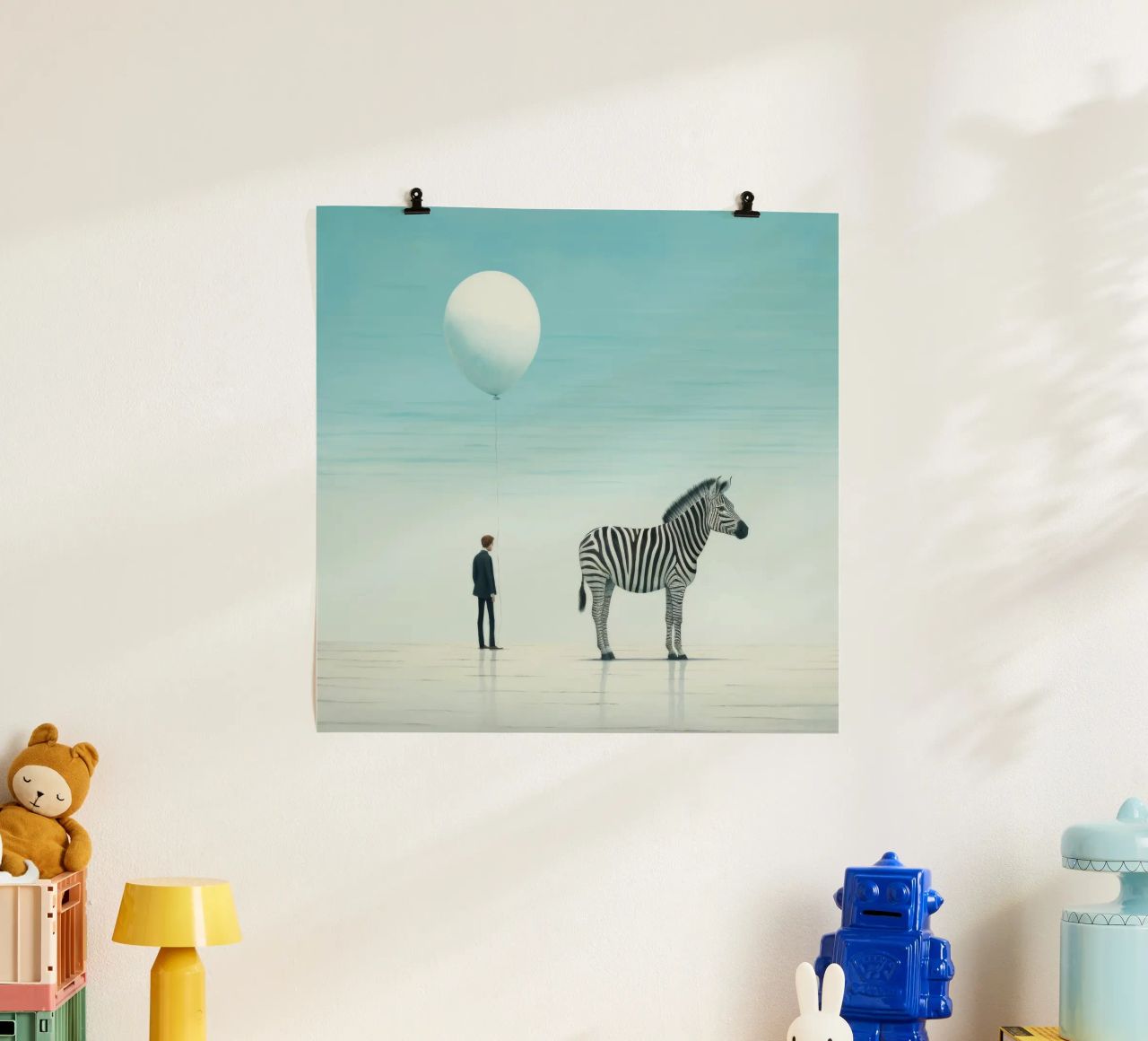 Zebra minimale 3 poster da Minimal Animal Art