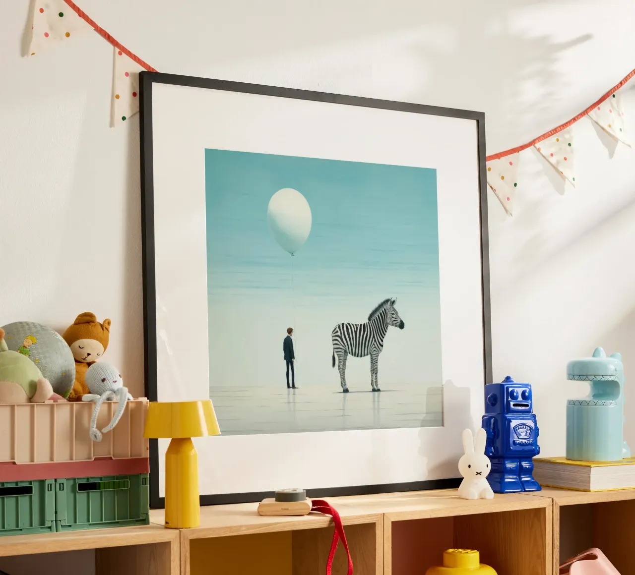 Zebra minimale 3 poster da Minimal Animal Art