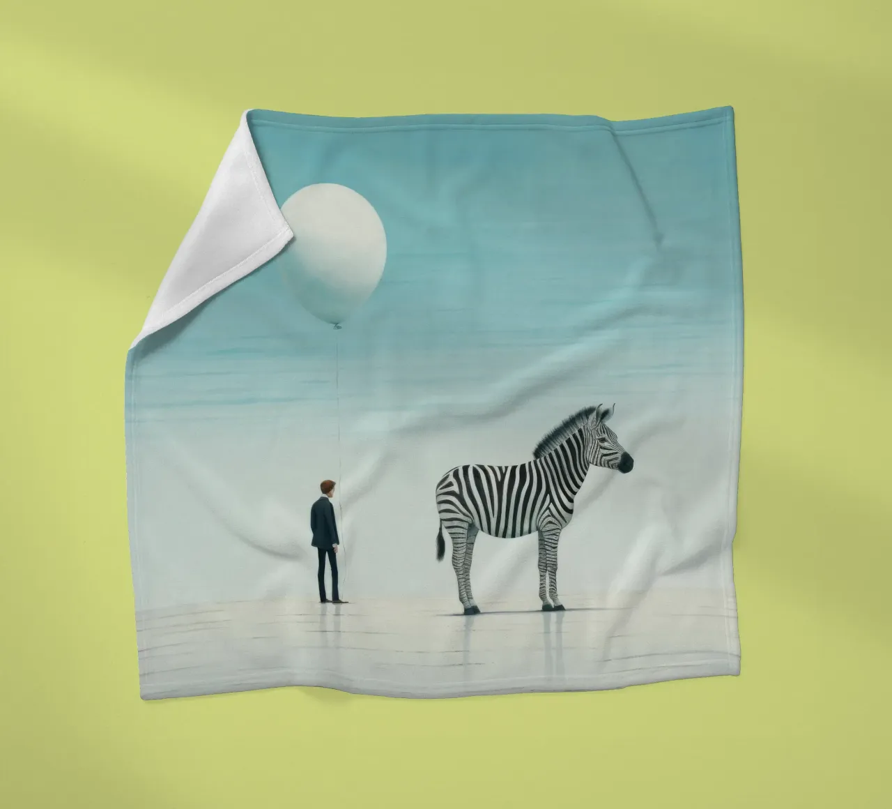 Zebra minimale 3 coperta in pile da Minimal Animal Art
