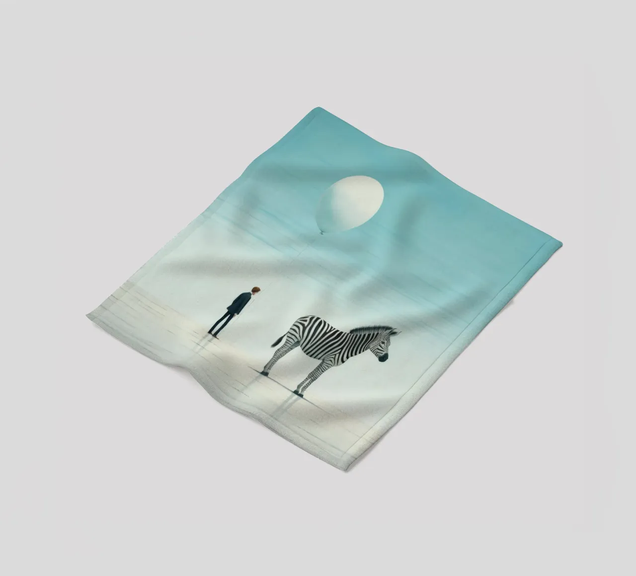 Zebra minimale 3 coperta in pile da Minimal Animal Art