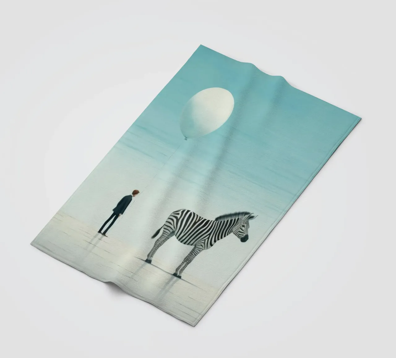 Zebra minimale 3 coperta in pile da Minimal Animal Art