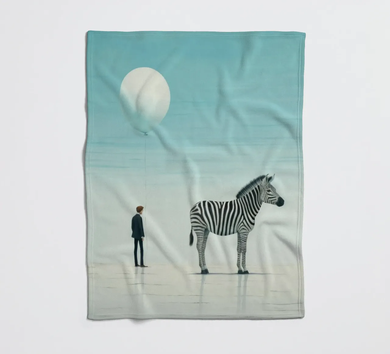 Zebra minimale 3 coperta in pile da Minimal Animal Art