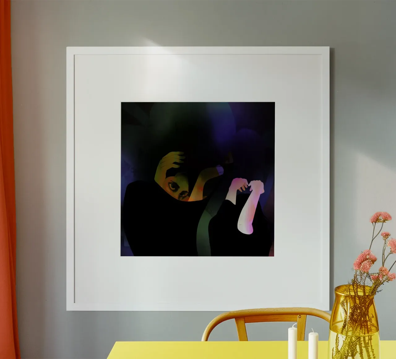 Acid poster con telaio in plastica da Lesja Chernish