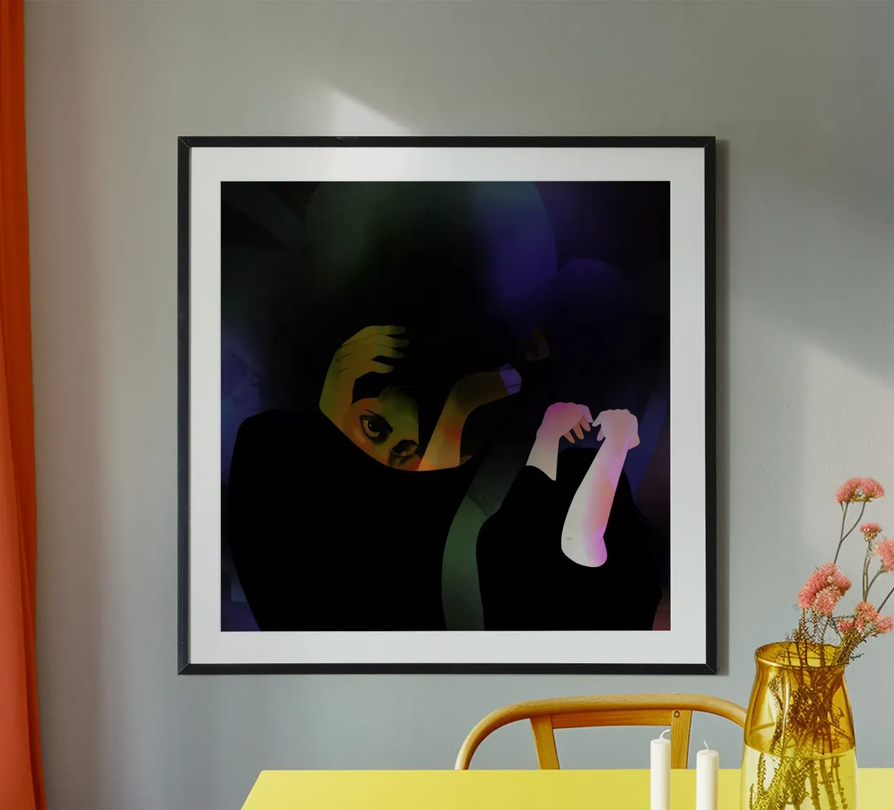 Acid poster con telaio in plastica da Lesja Chernish