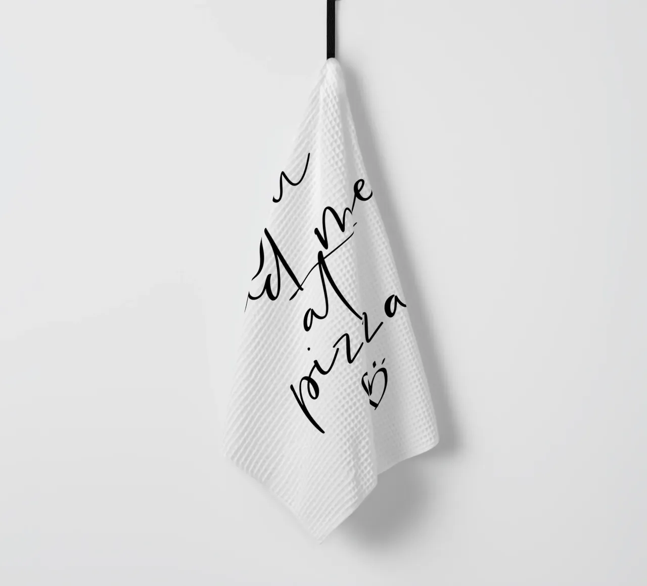 Sie hatten mich bei Pizza, Lebensmittel Zitat Typografie Geschirrtuch von Peaches Art Prints
