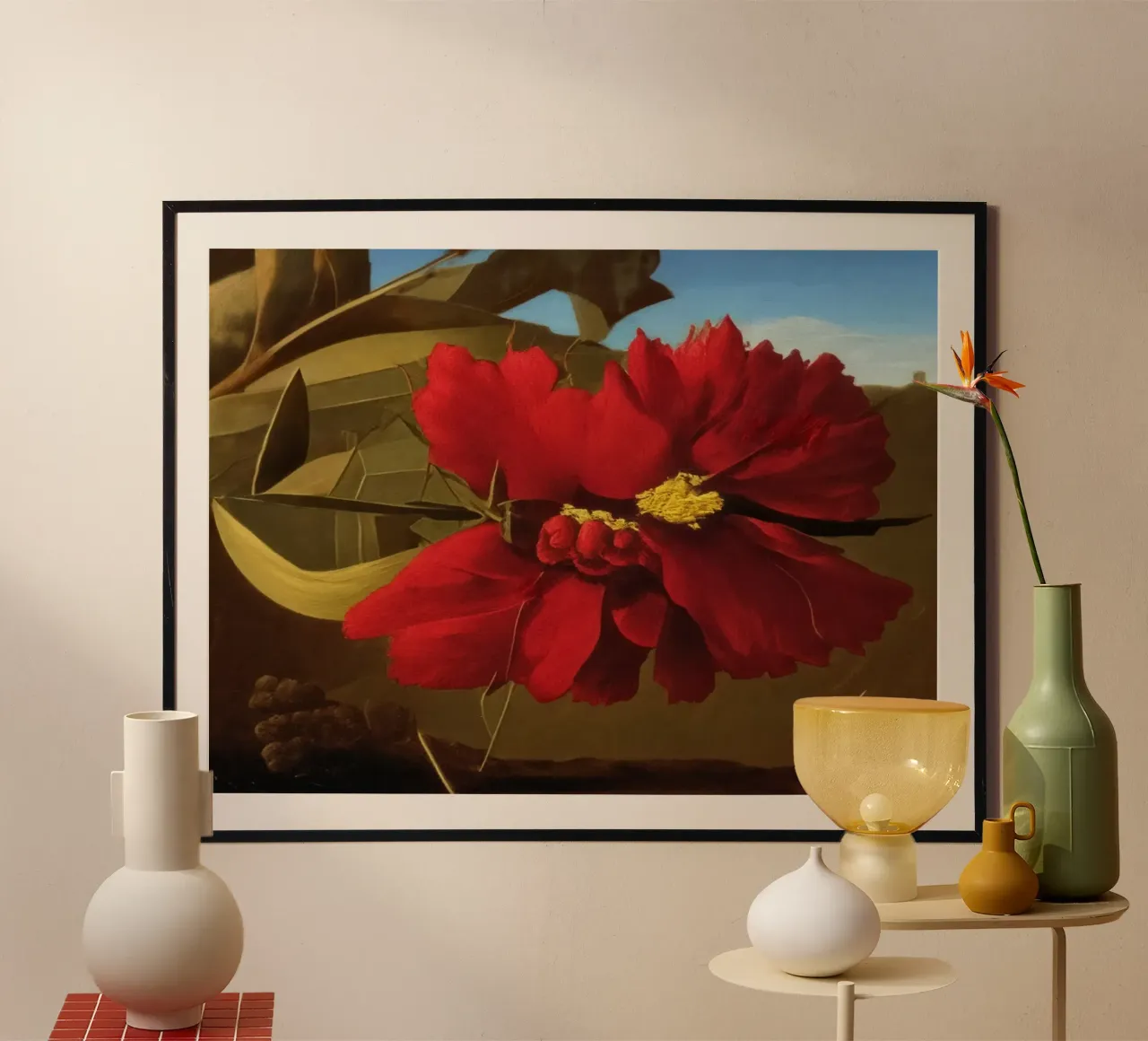 Blumen_9 poster con telaio in legno da Impressionismus by LK