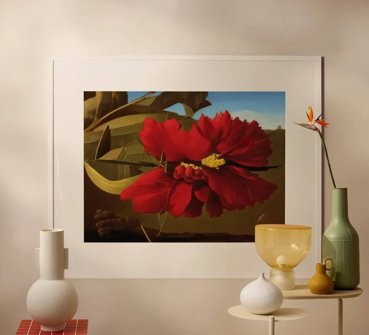 Blumen_9 poster con telaio in legno da Impressionismus by LK