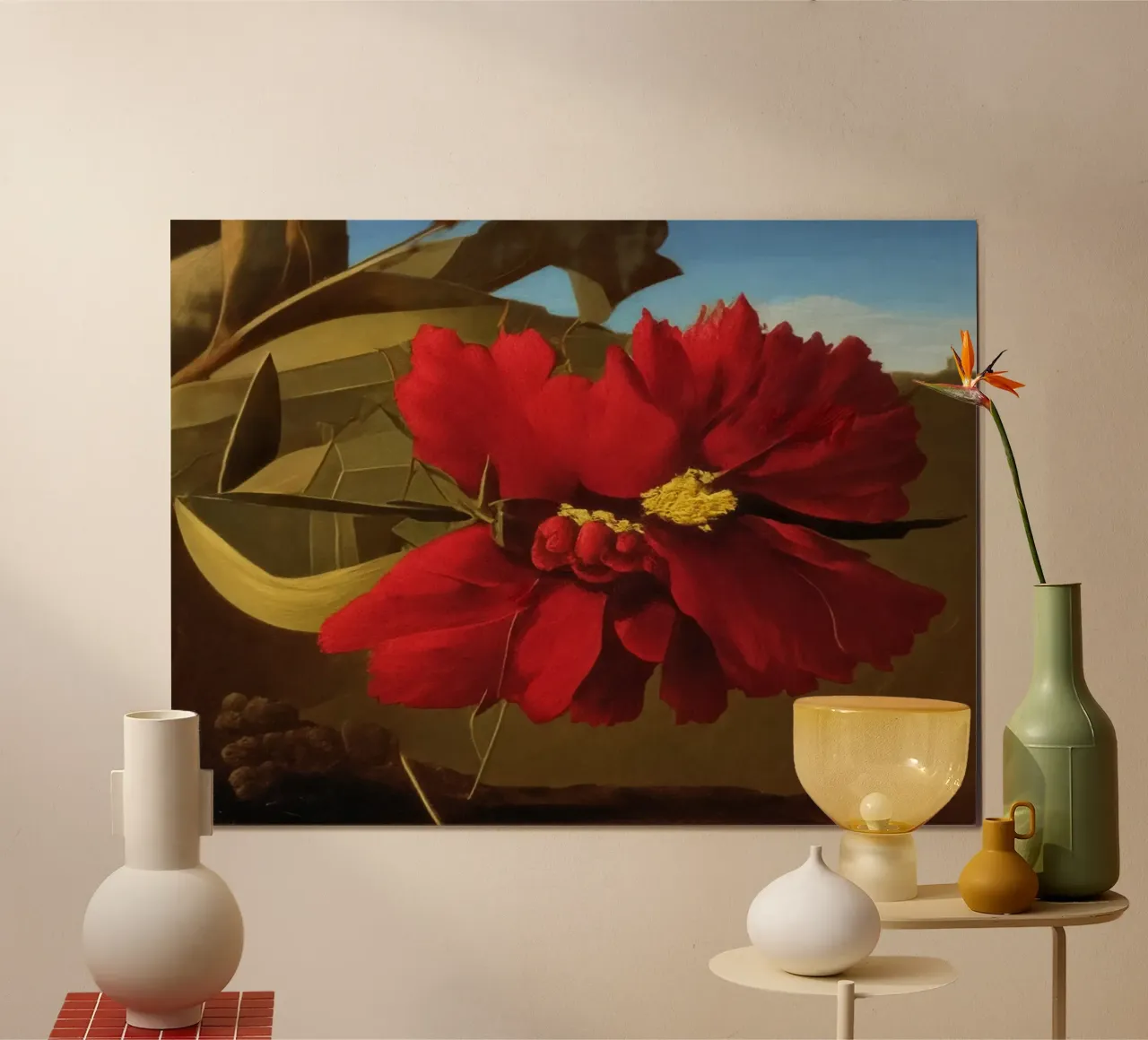 Blumen_9 poster con telaio in legno da Impressionismus by LK