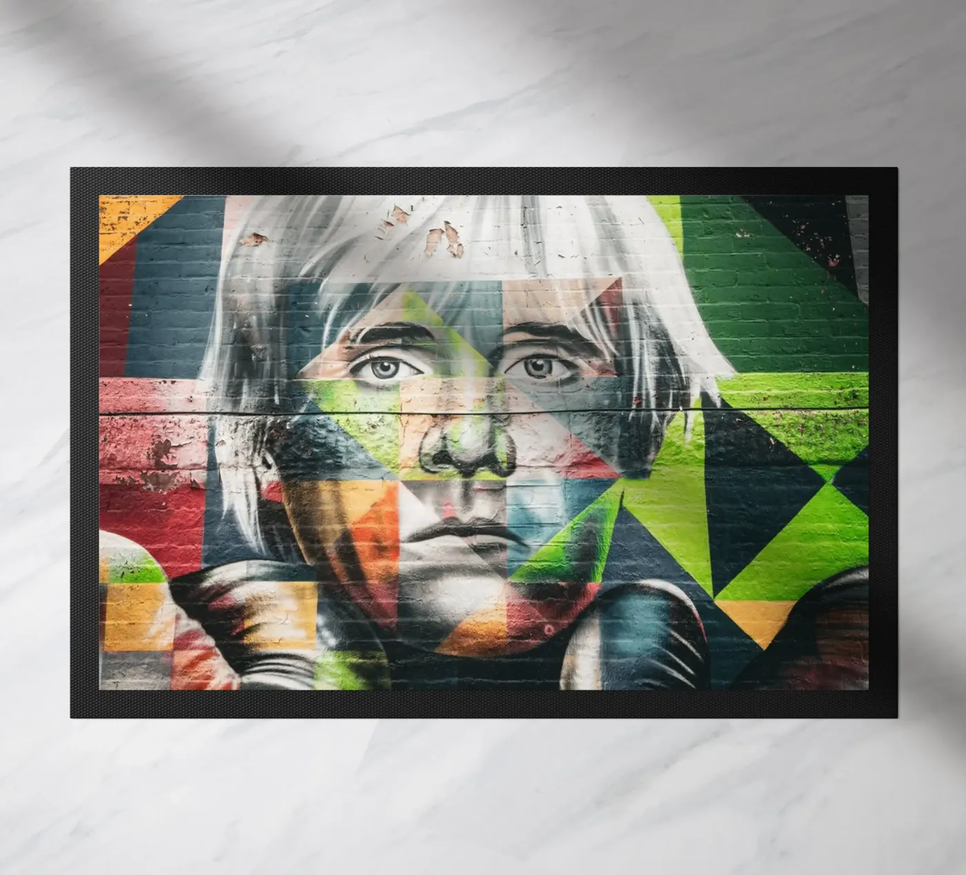 Andy Warhol doormat by Flo Klein Gallery