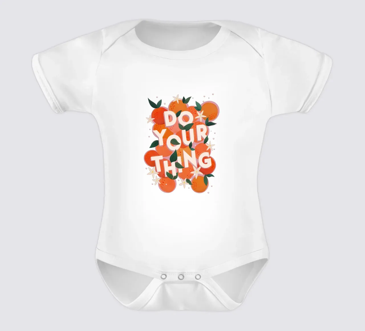 Do Your Thing Orange Citrus Motivational Art Print body neonato maniche corte da showmemars