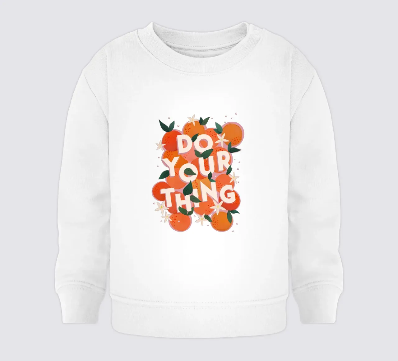 Do Your Thing Orange Citrus Motivational Art Print felpa neonato da showmemars