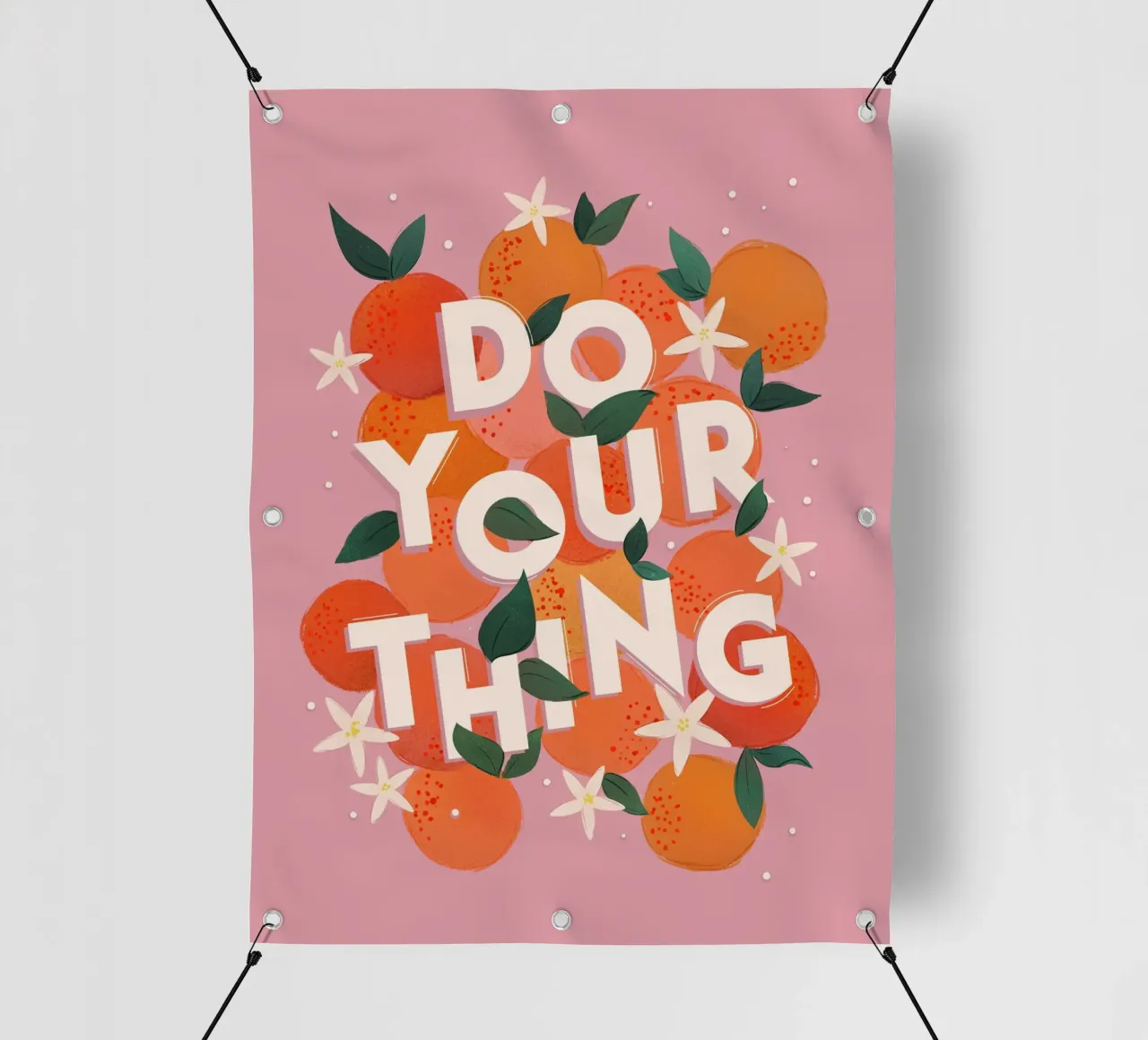 Do Your Thing Orange Citrus Motivational Art Print telo in pvc da showmemars